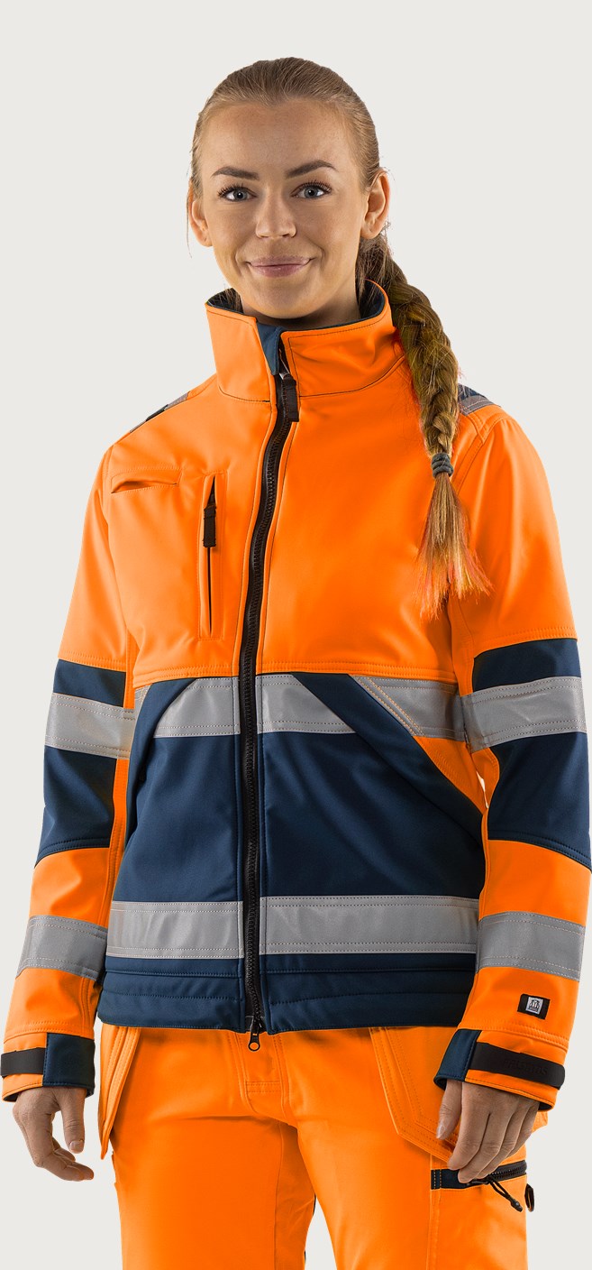 Last inn bilde i galleriviser, Softshell-jakke dame, høy synlighet kl 2 4183 WYH
