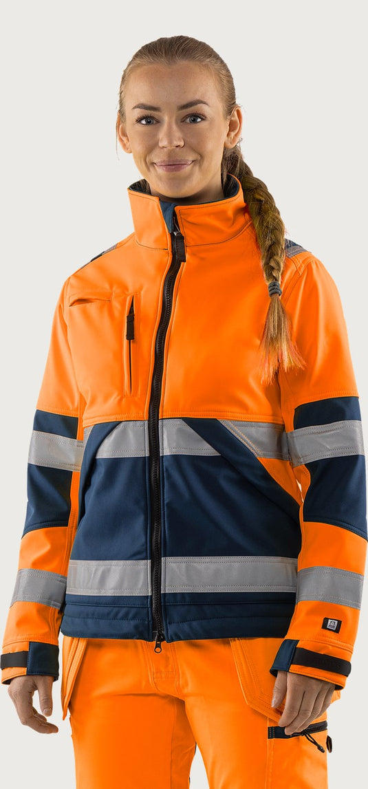 Softshell-jakke dame, høy synlighet kl 2 4183 WYH