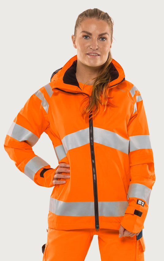 High vis Green stretch skalljakke kvinne klasse 3 4681 GLPS