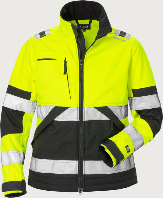 Softshell-jakke dame, høy synlighet kl 2 4183 WYH