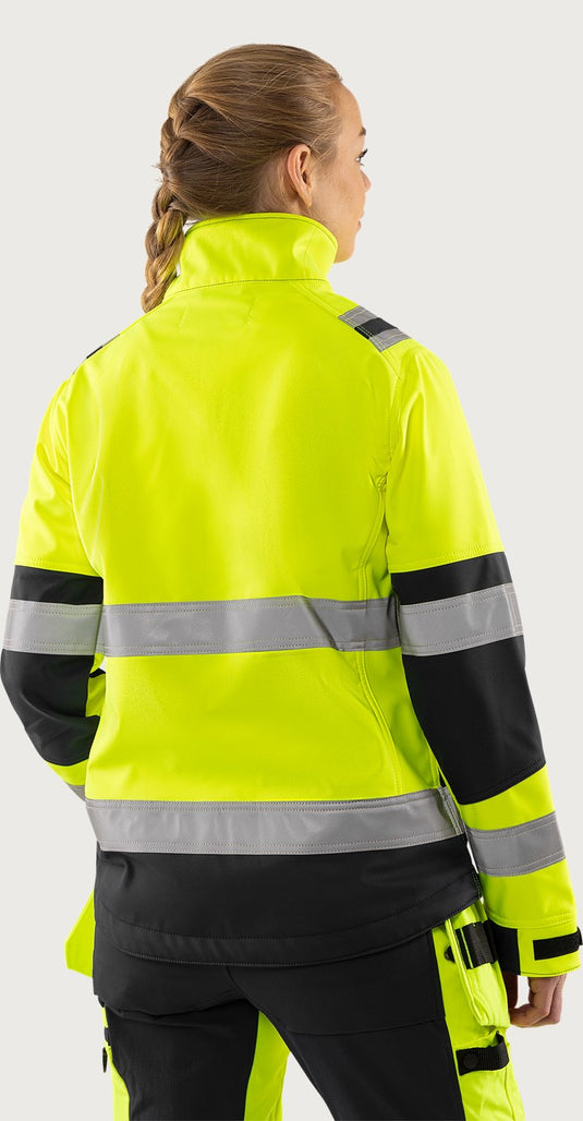 Softshell-jakke dame, høy synlighet kl 2 4183 WYH