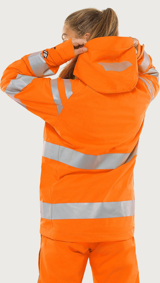 High vis Green stretch skalljakke kvinne klasse 3 4681 GLPS