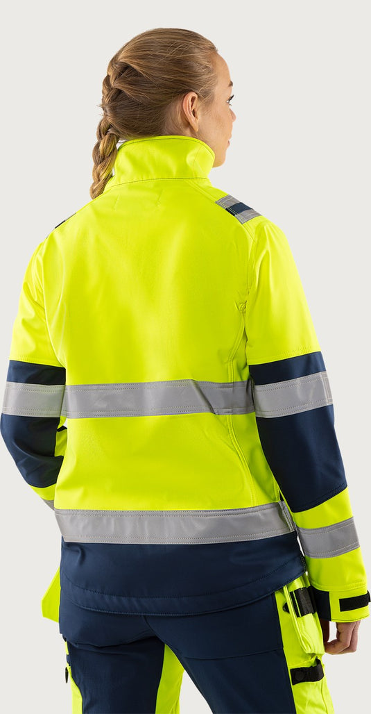 Softshell-jakke dame, høy synlighet kl 2 4183 WYH