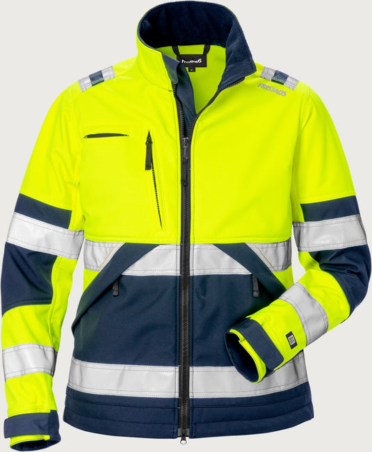 Softshell-jakke dame, høy synlighet kl 2 4183 WYH