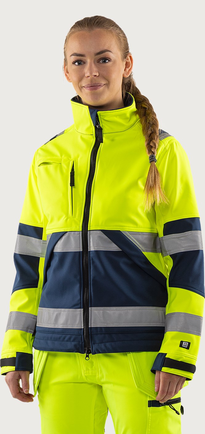 Last inn bilde i galleriviser, Softshell-jakke dame, høy synlighet kl 2 4183 WYH
