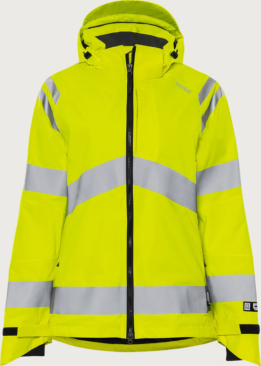 High vis Green stretch skalljakke kvinne klasse 3 4681 GLPS