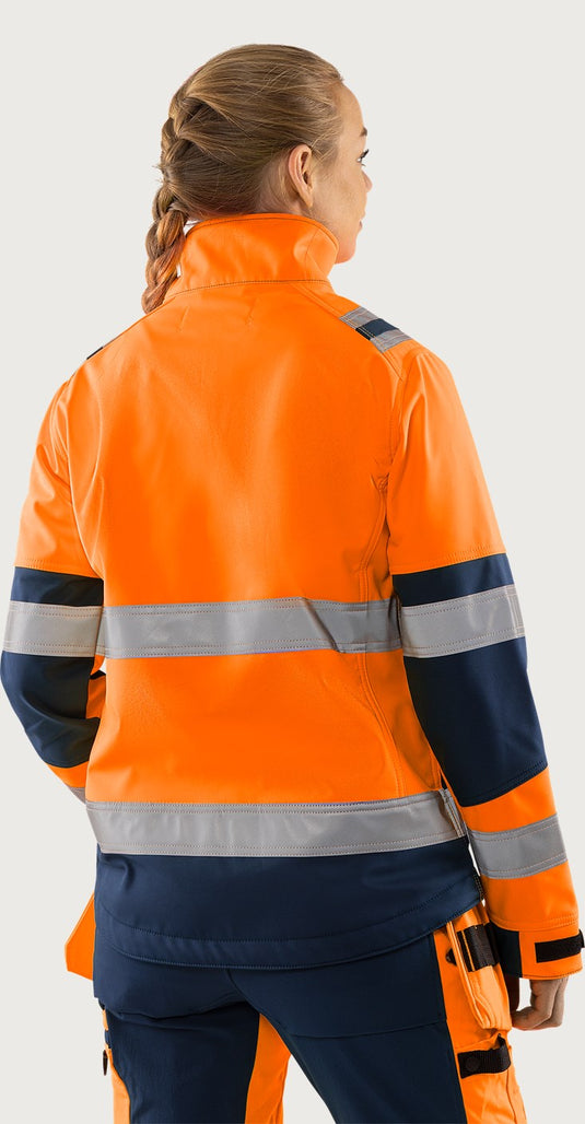 Softshell-jakke dame, høy synlighet kl 2 4183 WYH